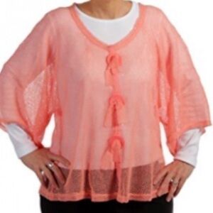 FREE with purchase! NWT Noelle ‘Key Largo’ mesh overlay top one size